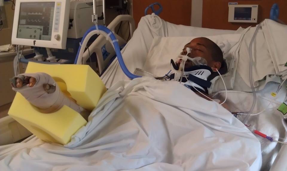 Cedric King intubated in intensive care