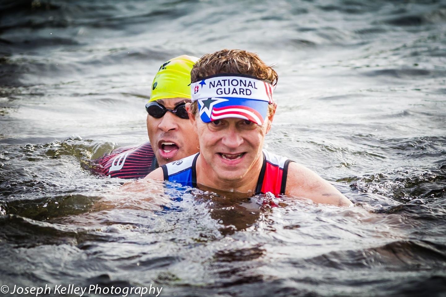 Cedric King during an open water swim